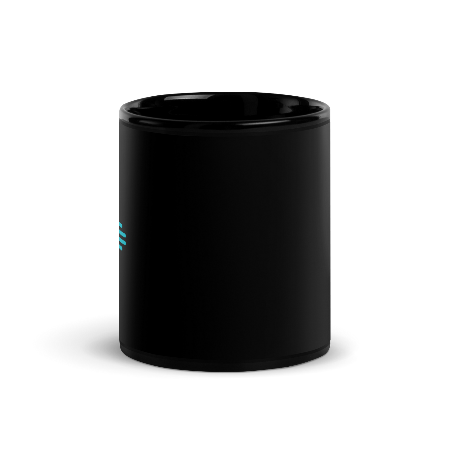 Zia Black Glossy Mug - Teal