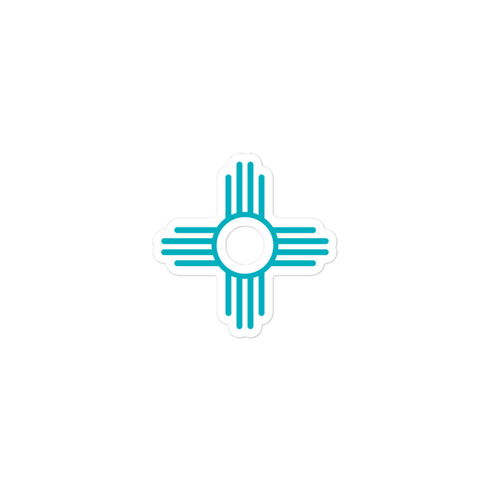 Zia Bubble-Free Sticker - Teal