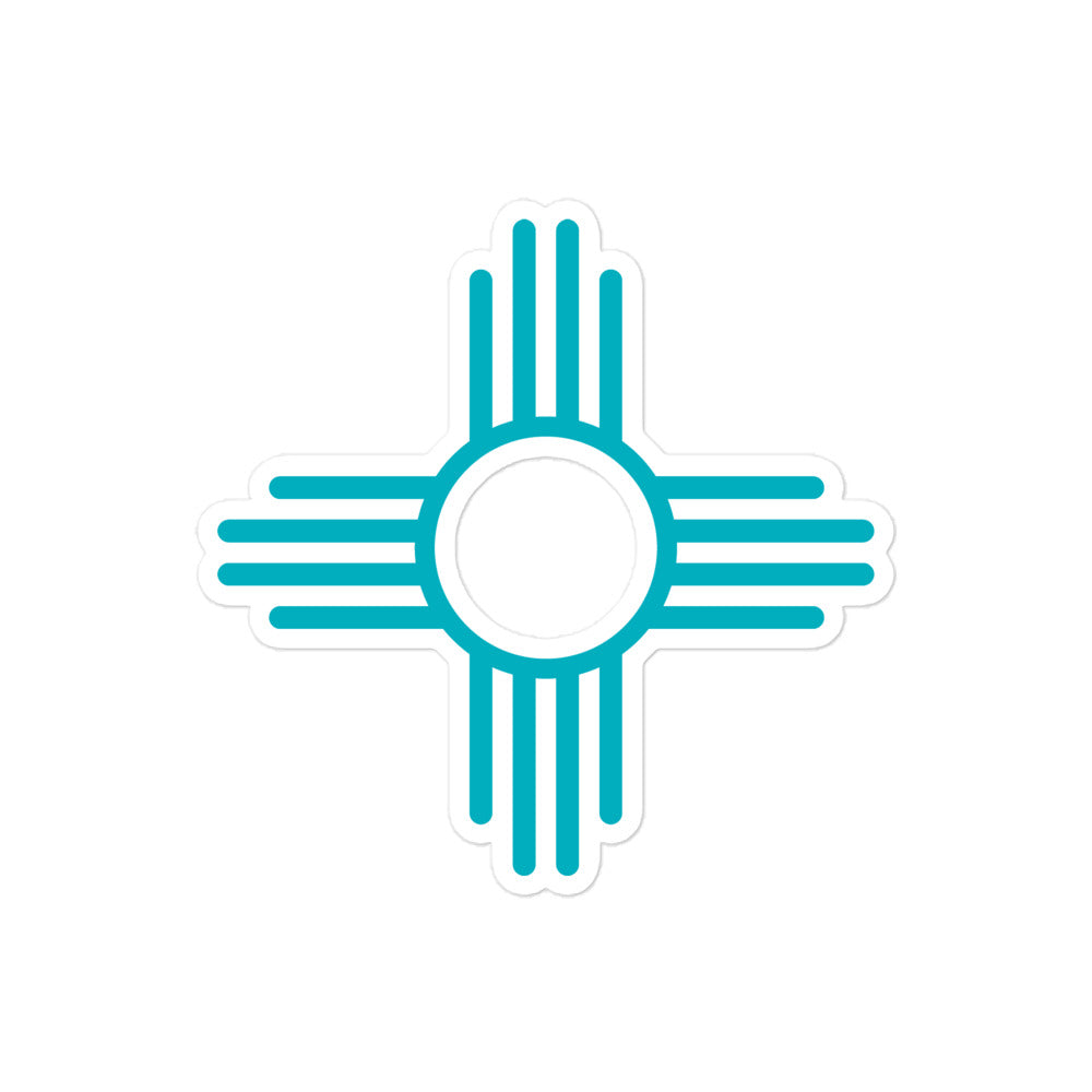 Zia Bubble-Free Sticker - Teal