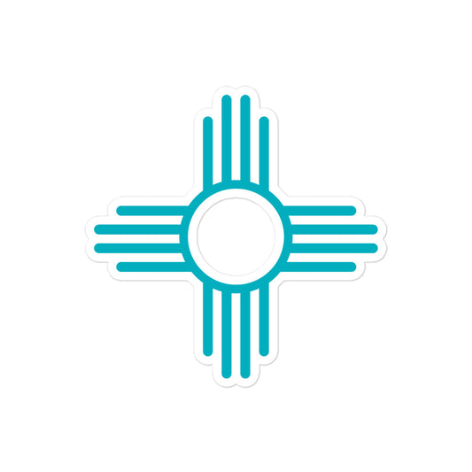 Zia Bubble-Free Sticker - Teal