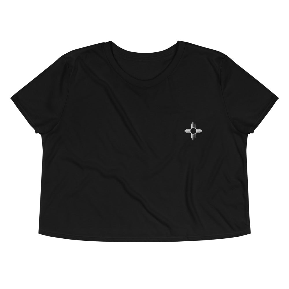 Zia Embroidered Crop Tee