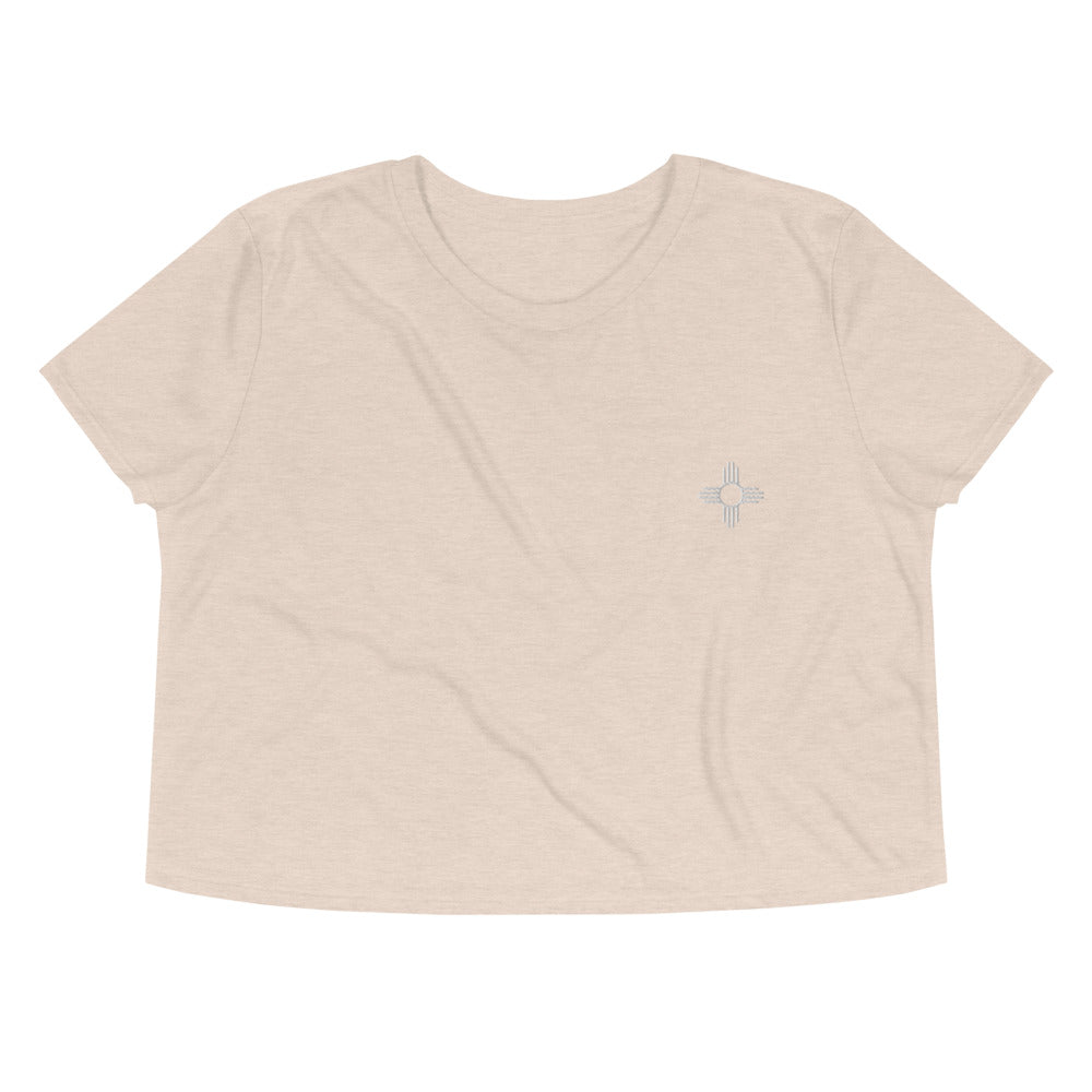 Zia Embroidered Crop Tee