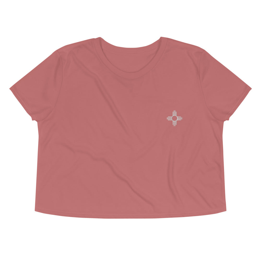 Zia Embroidered Crop Tee