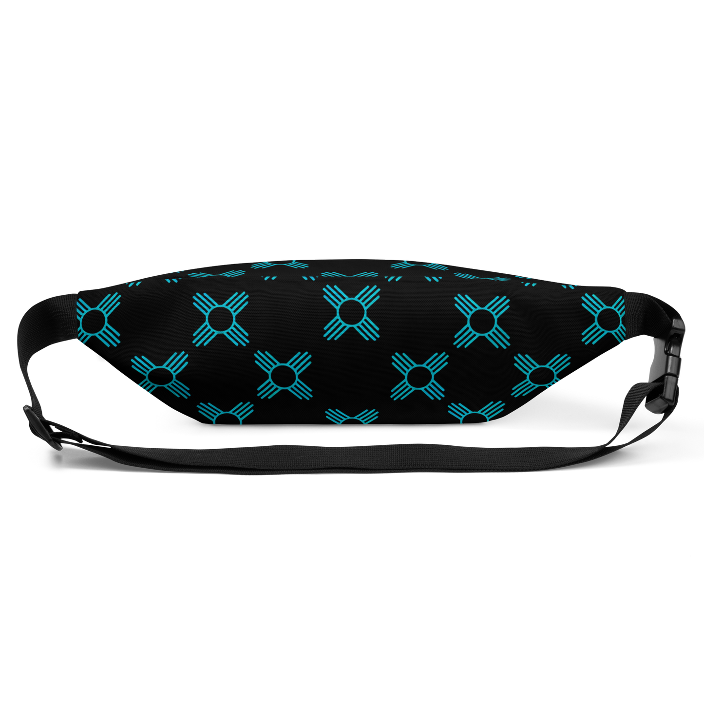 Zia Sun Symbol Fanny Pack - Black & Teal