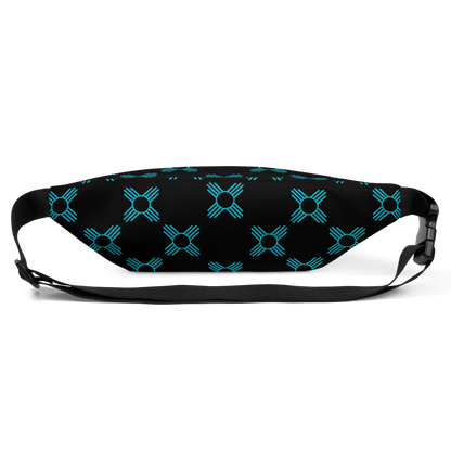 Zia Sun Symbol Fanny Pack - Black & Teal