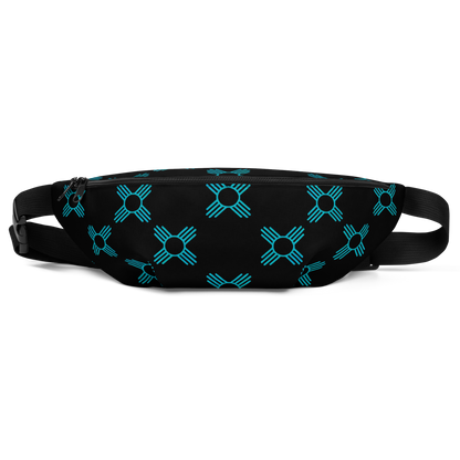 Zia Sun Symbol Fanny Pack - Black & Teal