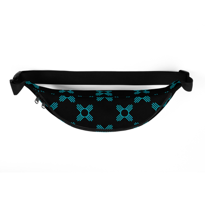 Zia Sun Symbol Fanny Pack - Black & Teal
