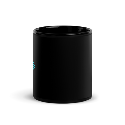 Zia Black Glossy Mug - Teal
