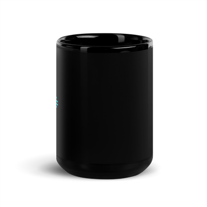 Zia Black Glossy Mug - Teal